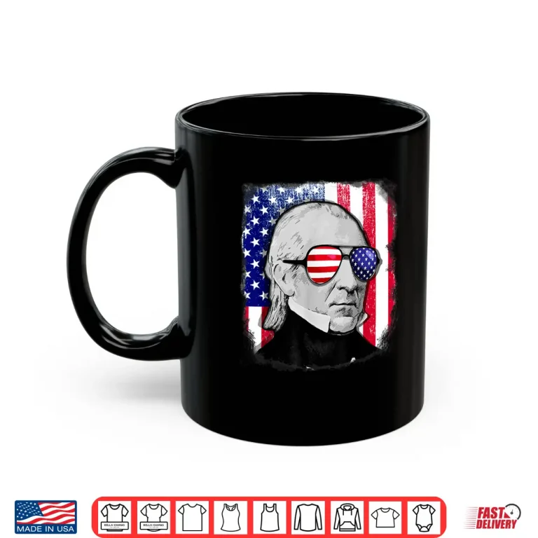 Mug James K Polk US flag TShirt 4th of July