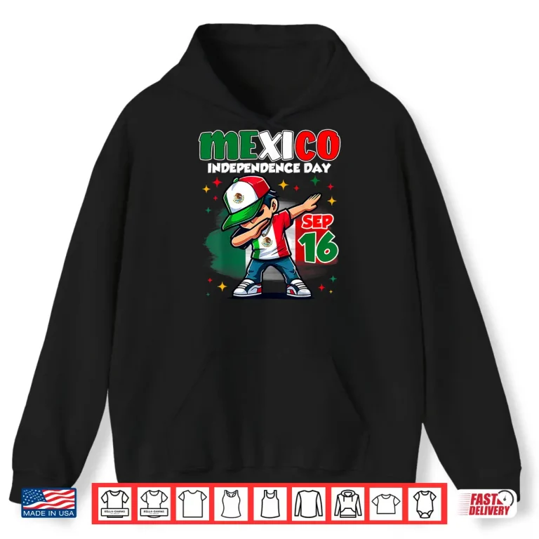 Hoodie Mexico Independence Day September 16 Celebration boys Shirt