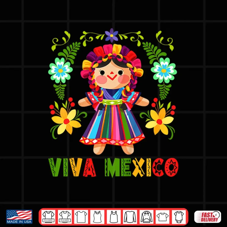 Design Kids Viva Mexico Shirt Little Girls Kids Toddler Mexican Mexicana Shirt