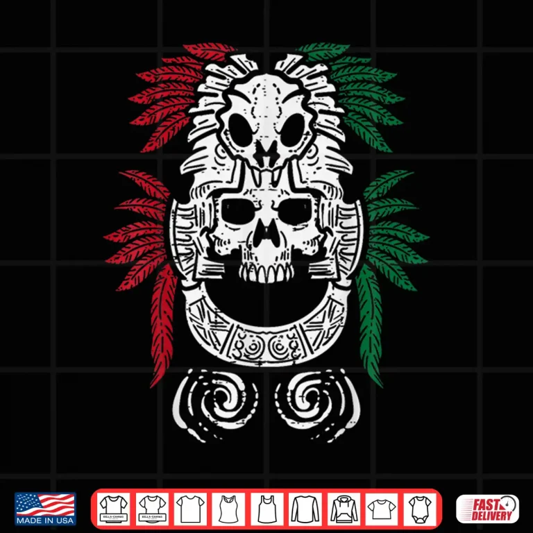 Design Mexican Independence Day Aztec Skull Mexico Men Women Kids Shirt