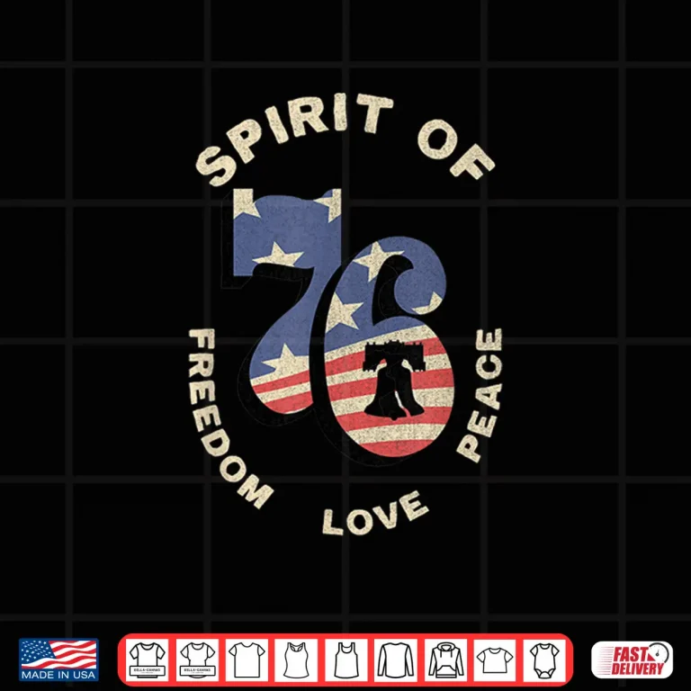 Design The Spirit of 76 Patriotic Vintage Retro Shirt