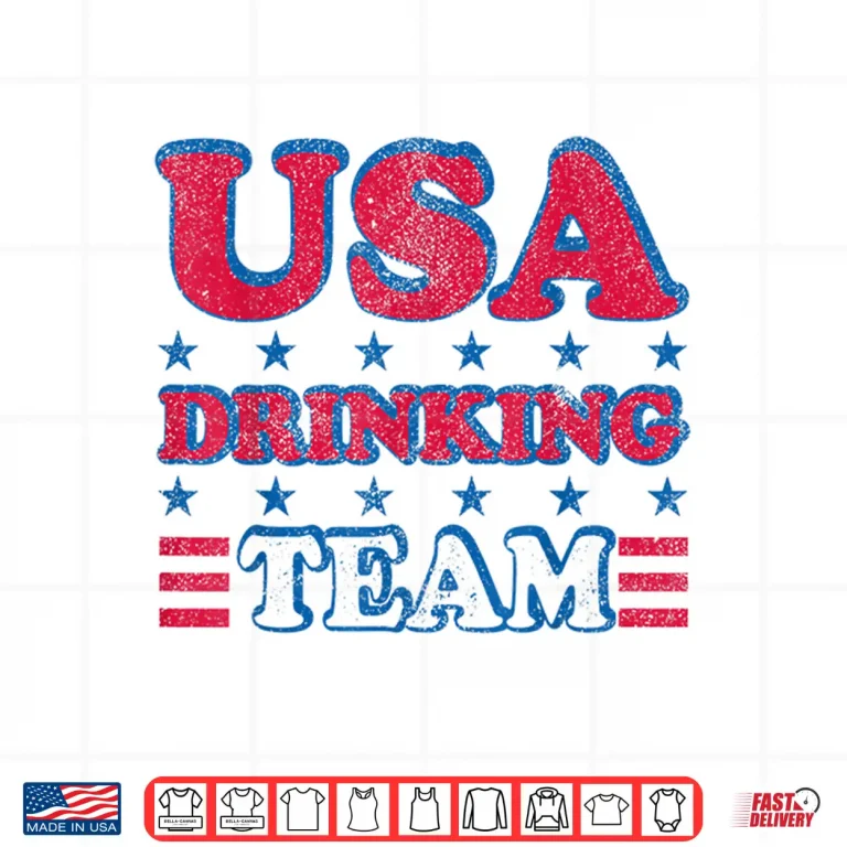 Design USA Drinking Team 4th of July Independence Day Drunk Funny Shirt