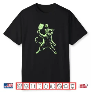 Cat Pickleball Professional Minimalist Modern Graphic Shirt
