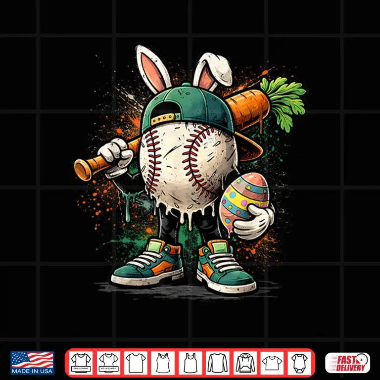 Design Baseball Drip Boys Easter Bunny Baseball Shirt