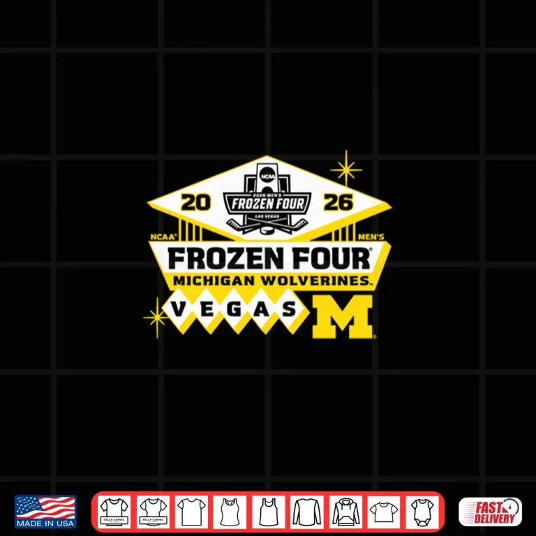 Design Michigan Wolverines Frozen Four Twenty Twenty Six Hockey Shirt