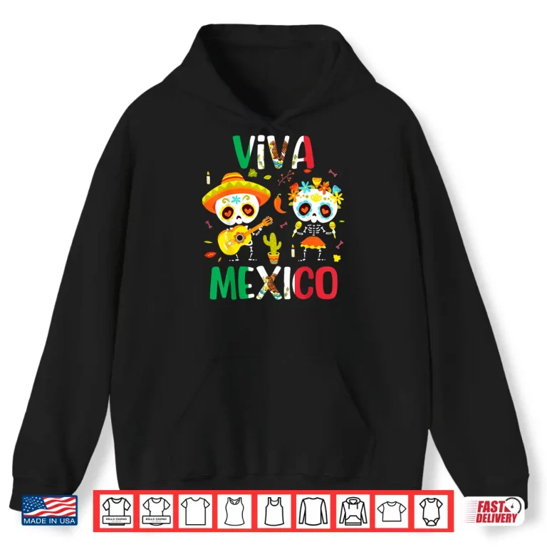Hoodie Viva Mexico Shirt Women Boys Girls Kids Mexican Flag Fiesta Shirt 1