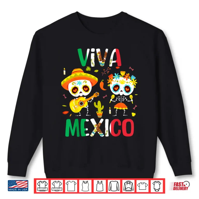 Sweatshirt Viva Mexico Shirt Women Boys Girls Kids Mexican Flag Fiesta Shirt 1