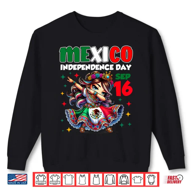 Sweatshirt Mexico Independence Day September 16 Celebration girls Shirt