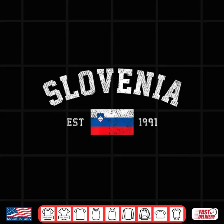 Design Slovenia Est. 1991 Slovenian Flag Independence Day Shirt