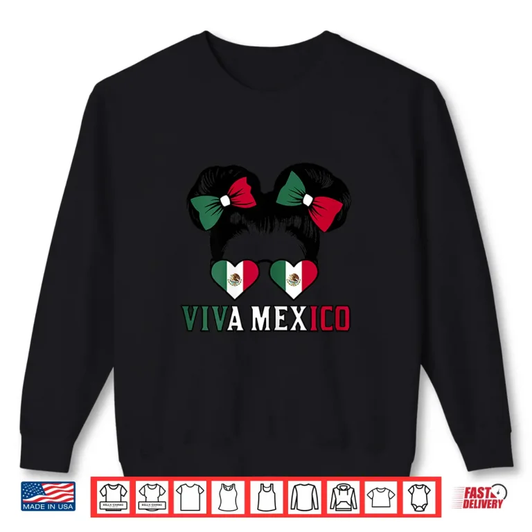 Sweatshirt Viva Mexico Girls Mexico Flag Women Mexican Independence Day Shirt
