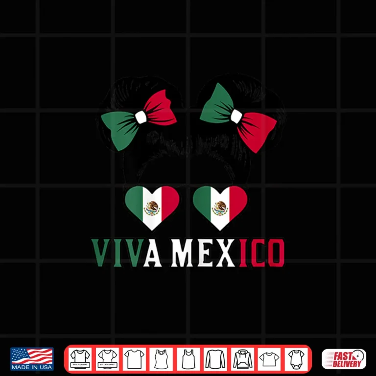 Design Viva Mexico Girls Mexico Flag Women Mexican Independence Day Shirt