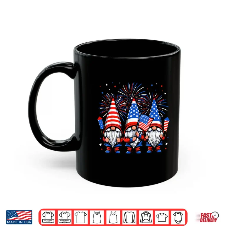 Mug 4th of July Gnomes American Flag Patriotic Independence Day Shirt