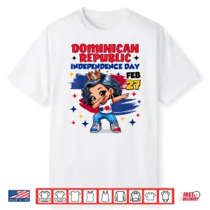 Dominican Republic Flag Pride Independence Day Girls Kids Shirt