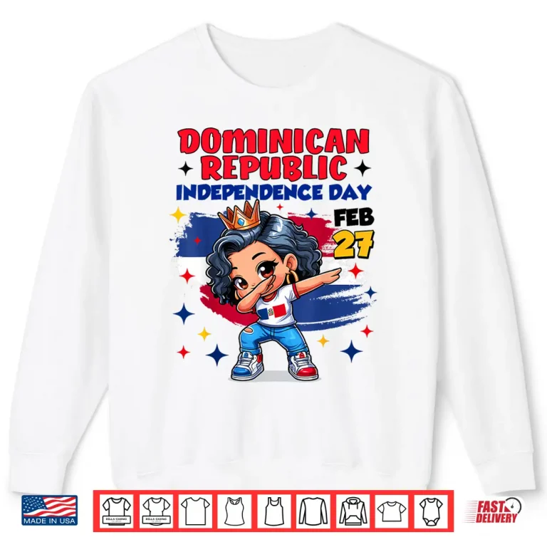 Sweatshirt Dominican Republic Flag Pride Independence Day Girls Kids Shirt
