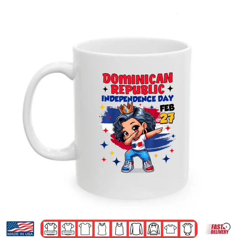 Mug Dominican Republic Flag Pride Independence Day Girls Kids Shirt