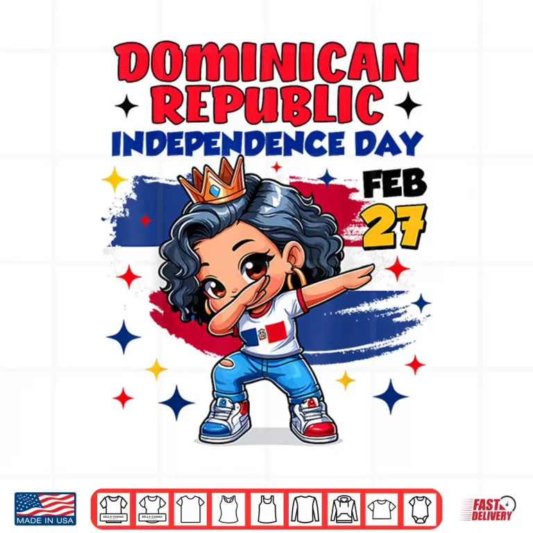 Design Dominican Republic Flag Pride Independence Day Girls Kids Shirt