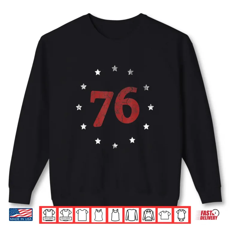 Sweatshirt Independence Day The Spirit 76 shirt Retro 4th of July Gift Shirt