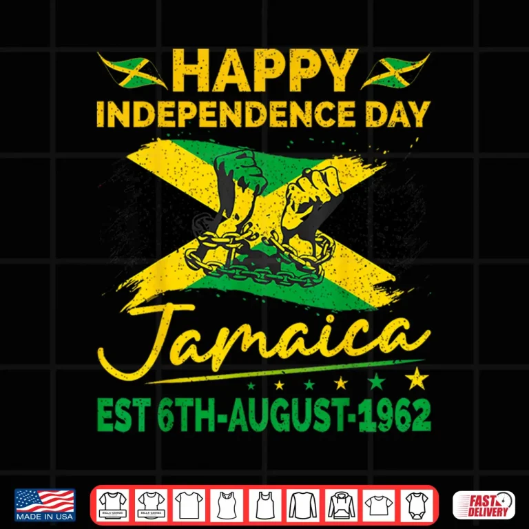Design Happy Independence Day Jamaica 1962 Jamaican Men Women Shirt