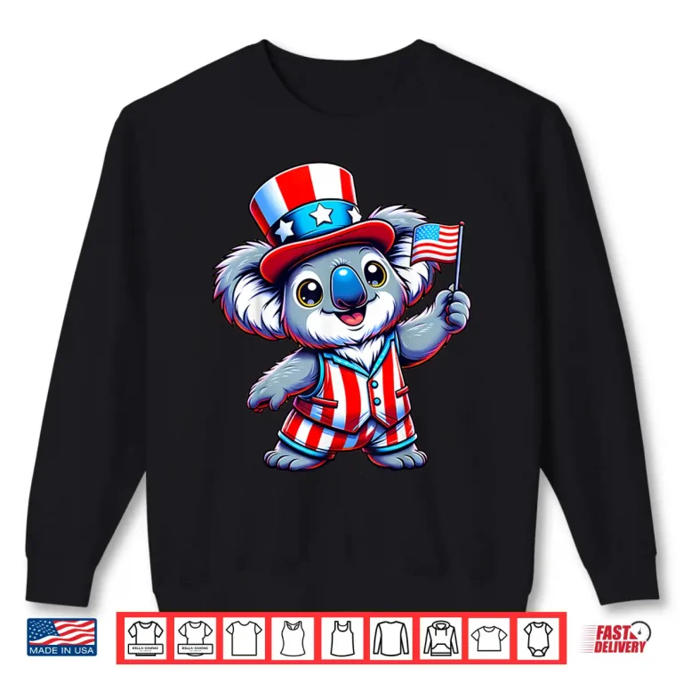 Sweatshirt Koala Happy 4th of July Independence Day Men Women Kids Shirt