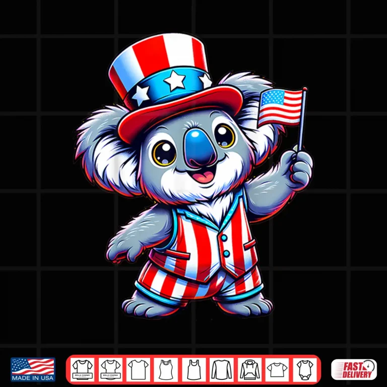 Design Koala Happy 4th of July Independence Day Men Women Kids Shirt