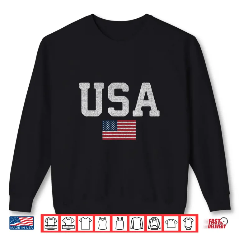 Sweatshirt USA Patriotic American Flag 4th Of July Independence Day Shirt