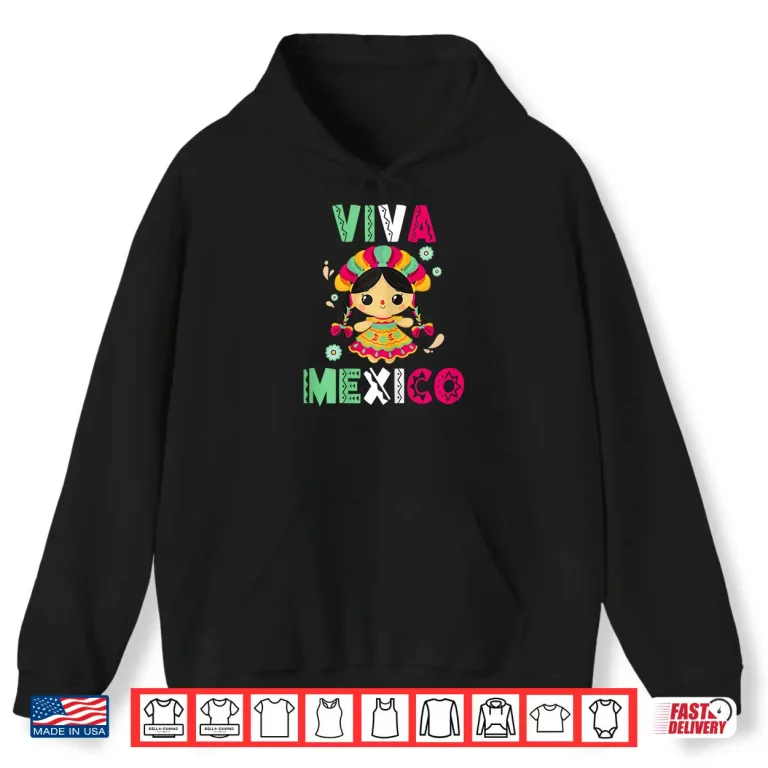 Hoodie Viva Mexico Shirt Women Little Girls Kids Mexican Mexicana Shirt