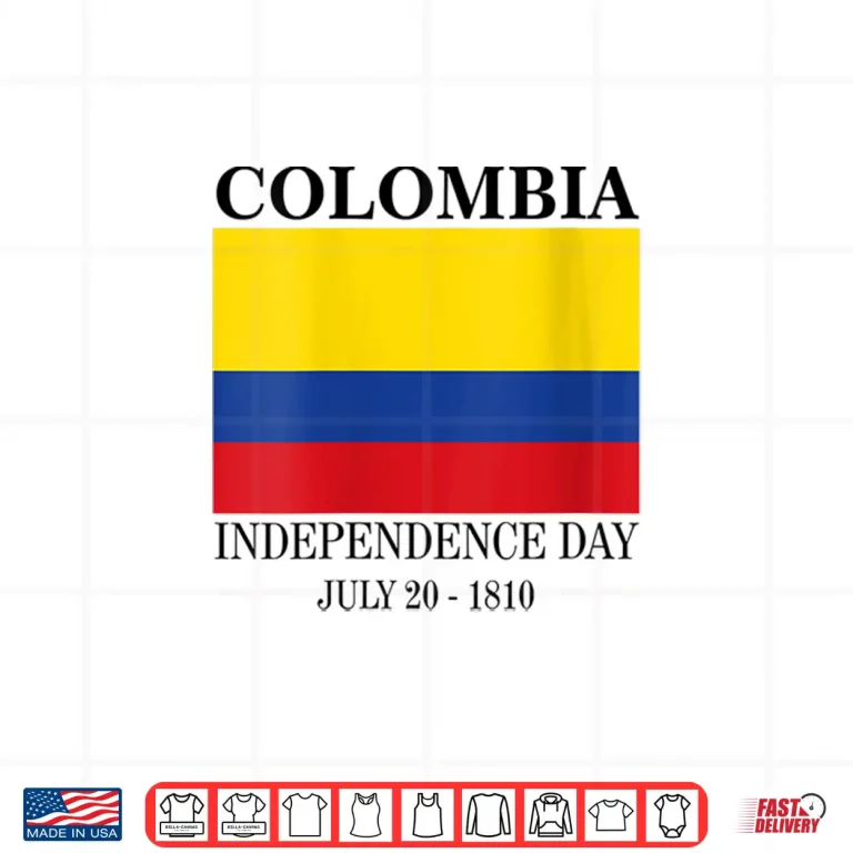 Design Womens COLOMBIA Independence Day July 20 1810 Shirt