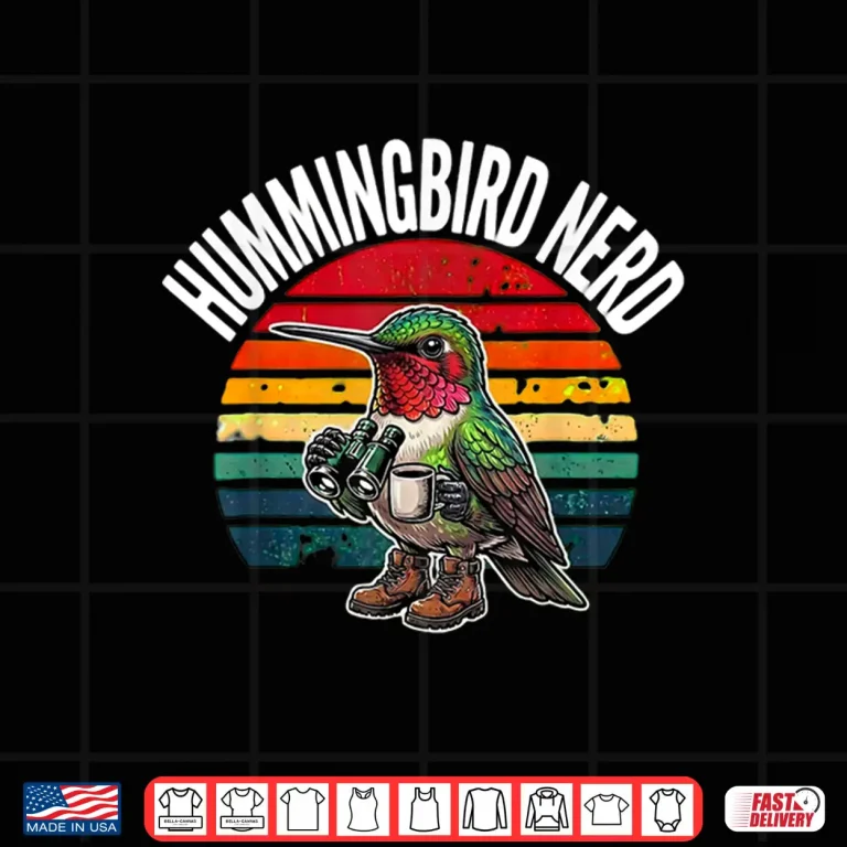 Design Hummingbird Nerd Bird Watcher Funny Nature Lover Gift Design Shirt