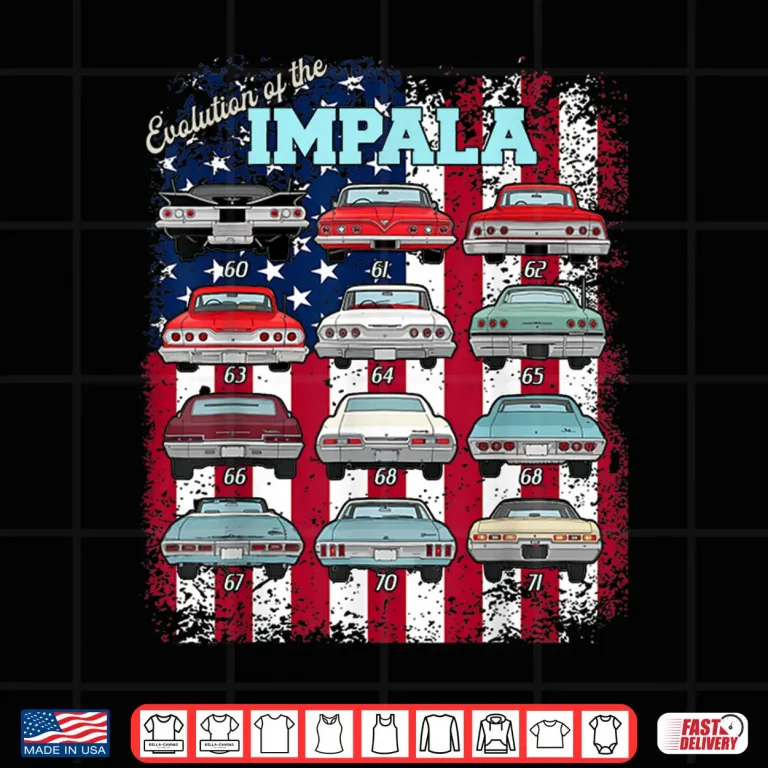 Design 60 61 62 63 64 65 66 67 68 69 70 71 Impala Old School Car Shirt