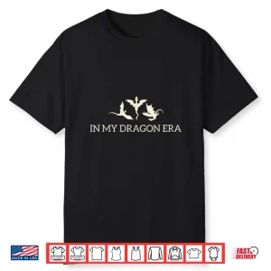 In My Dragon Era Dragon Reading Lover Bookworms And Readers Shirt
