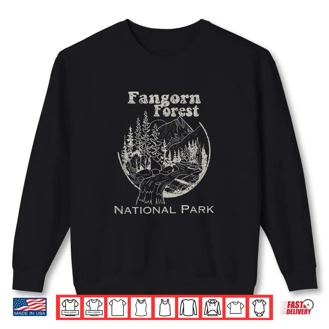 Retro Vintage Fangorn Forest National Park Bookworms Saying Shirt