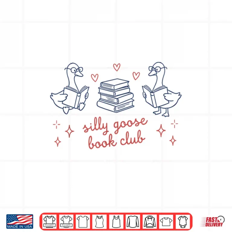 Design Silly Goose Book Club Cute Geese Reading Bookworms Readers Shirt