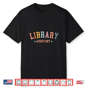 Library Vintage Bookworms Librarian Lady Library Assistant Shirt