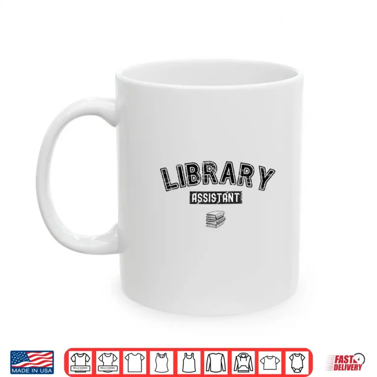 Mug Library Vintage Bookworms Lady Librarian Library Assistant Shirt