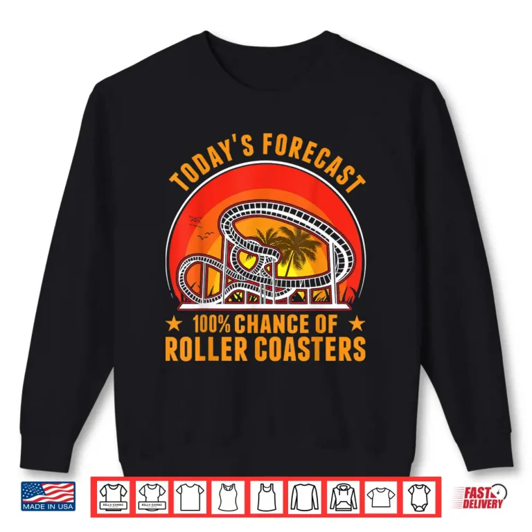 Sweatshirt Roller Coaster Amusement Park Shirt