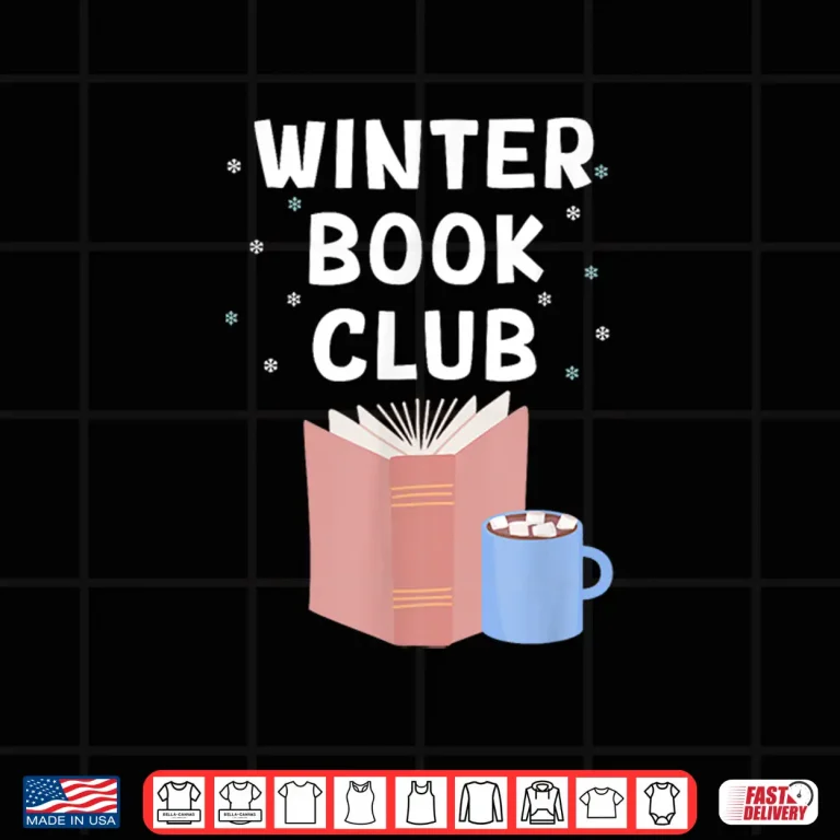 Design Winter Book Club Bookish Reading Hot Chocolate Cocoa Lover Shirt