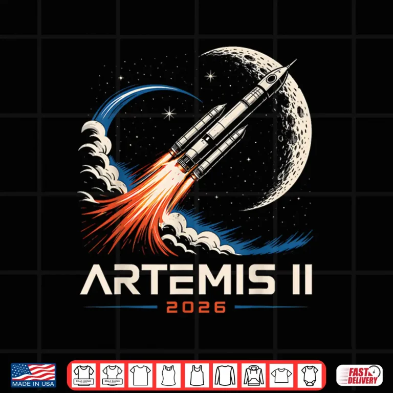 Design Artemis II Rocket Space Launch Back to The Moon Mission 2026 Shirt