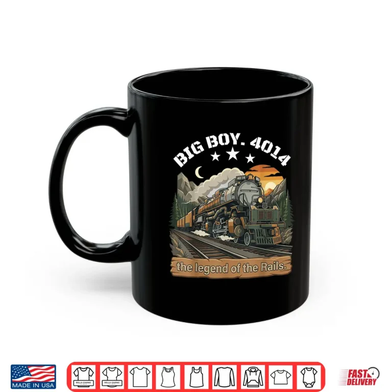 Mug Big Boy 4014 Steam Engine Locomotive Train Vintage Railroad Shirt