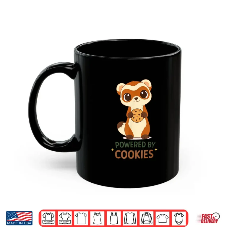 Mug Cute Ferret Holding Cookie Shirt for Cookie Lovers Shirt