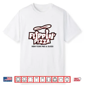 Flippin Pizza Retro New York Style Logo Shirt