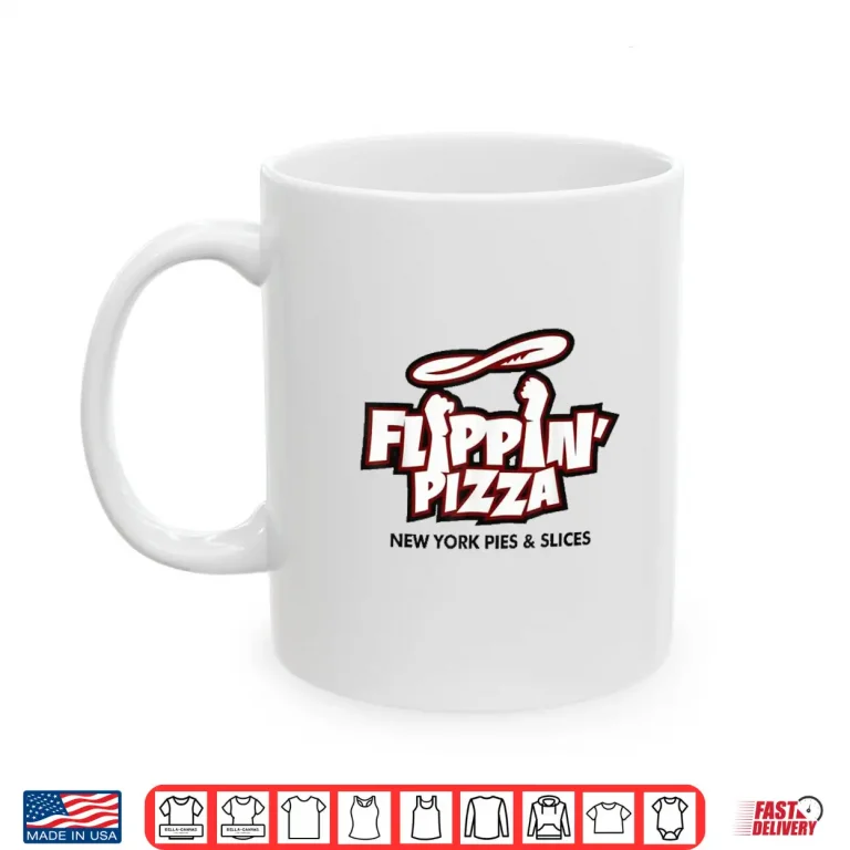 Mug Flippin Pizza Retro New York Style Logo Shirt