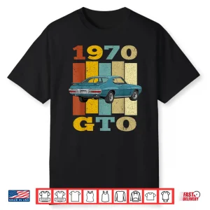 Vintage 70 1970 Gto Silhouette Muscle Car Shirt