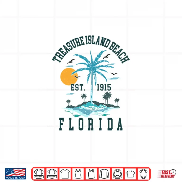 Design Treasure Island Beach Florida Family Summer Vacation Tees Shirt