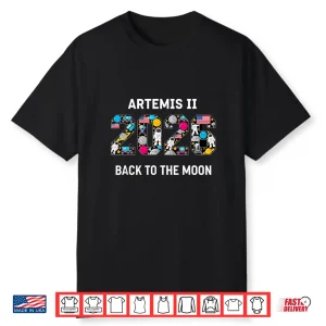 Artemis 2 Back To The Moon 2026 Future Astronaut Kids Space Shirt