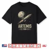 Artemis 2 Launch To The Moon Mission Retro Rocket Ship Shirt