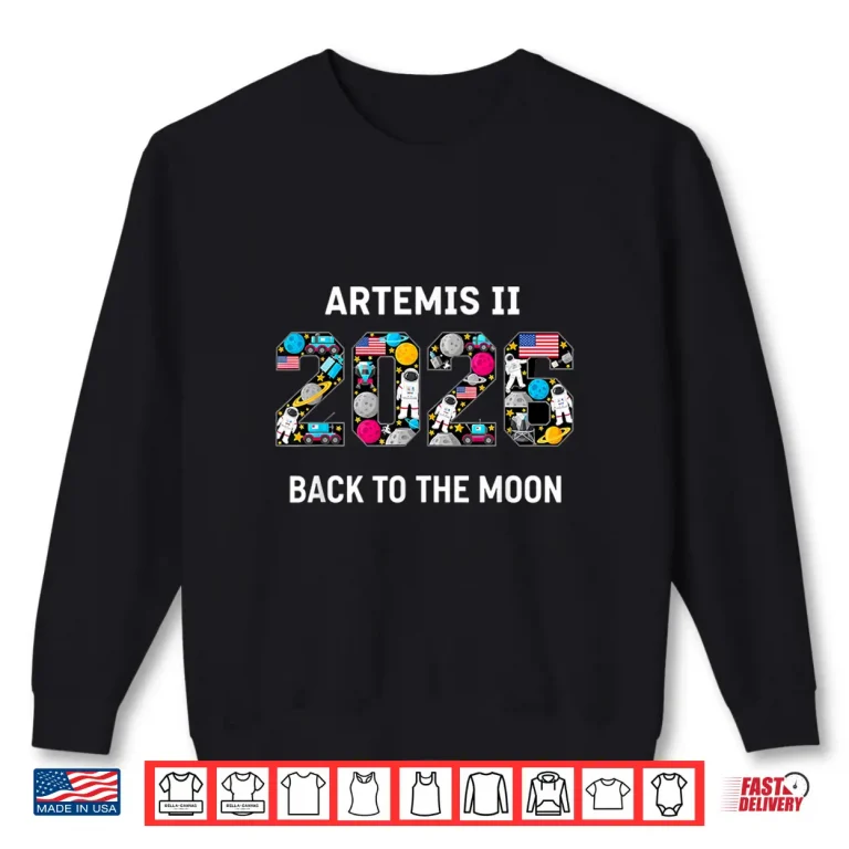 Sweatshirt Artemis 2 Back to The Moon 2026 Future Astronaut Kids Space Shirt