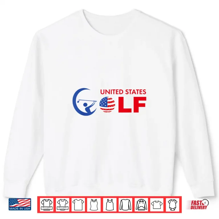 Sweatshirt Golf Logo Flag United States Golfer Swing Golfing Men Women Shirt