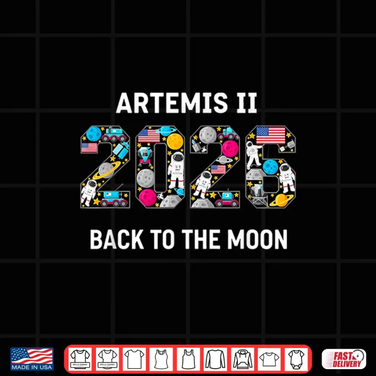 Design Artemis 2 Back to The Moon 2026 Future Astronaut Kids Space Shirt