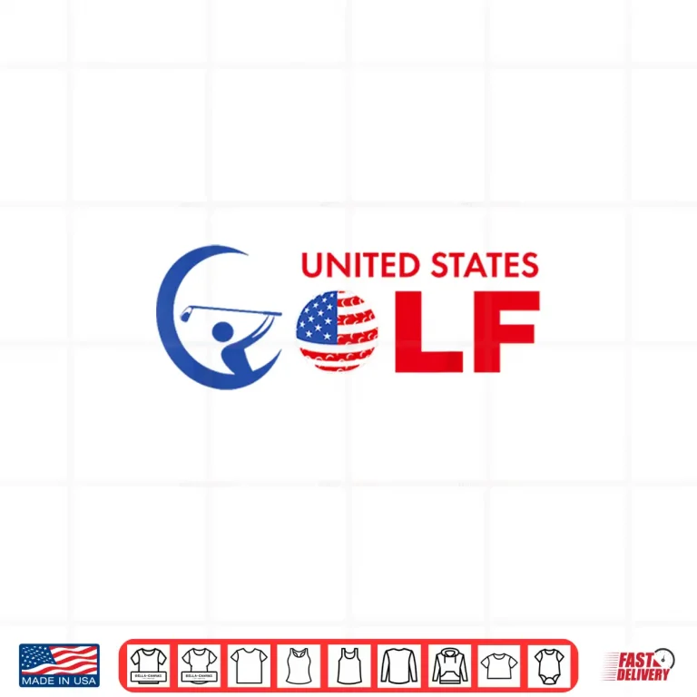 Design Golf Logo Flag United States Golfer Swing Golfing Men Women Shirt