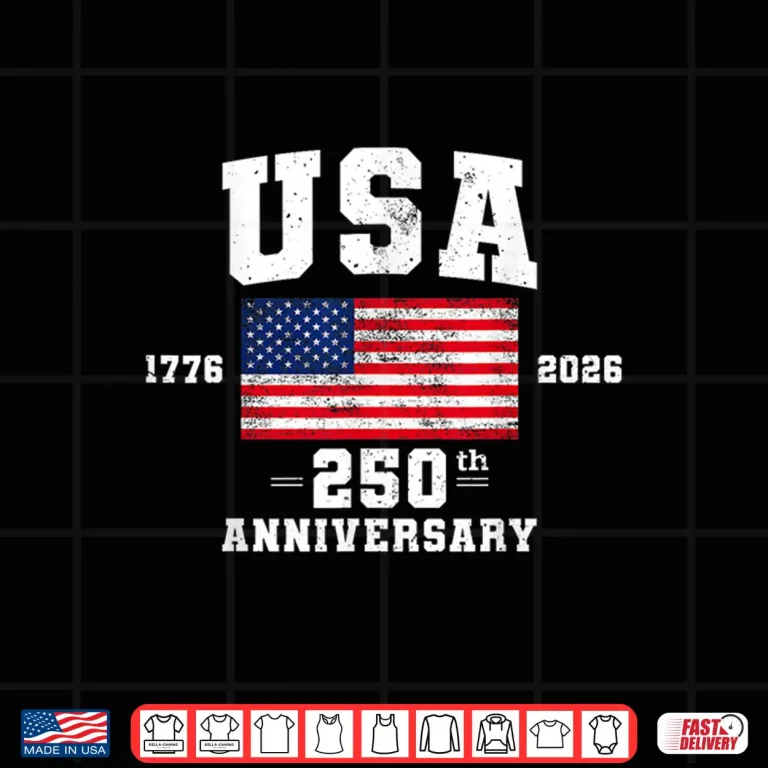 Design 4th of July America US Flag Patriotic 250th Anniversary USA Shirt